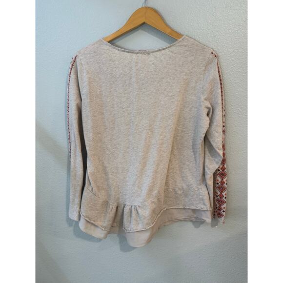 Sundance Women's Embroidered Long Sleeve Top Size Large Boho - Picture 4 of 6